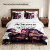 HUNTRIX Personalisierte Individuelle Name 3-teiliges Bettwäsche-Set Weiches Bettbezug-Set Für Schlafzimmer Heimdekoration