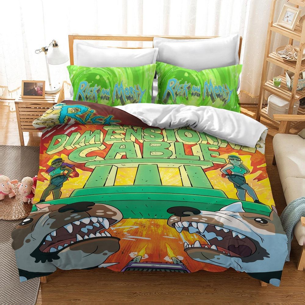 Bedding Kit Rick Morty Ii Series Size Three-Piece Quilt Cover