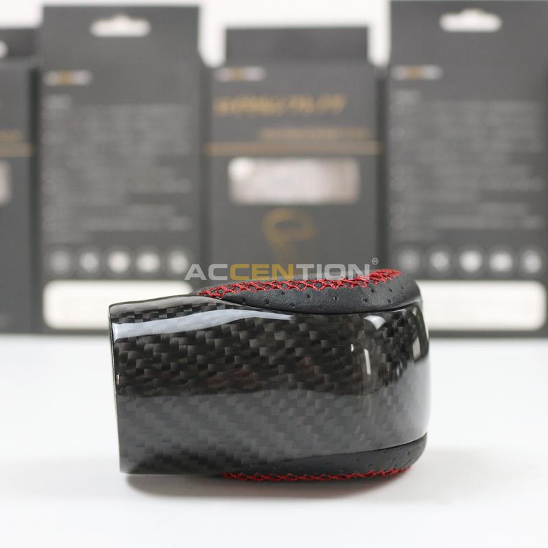 Real Carbon Fiber Black Leather Gear Shift Knob For Lexus ES GS-450H GX IS-300 NX-300H RC-300 RX-350 2015-