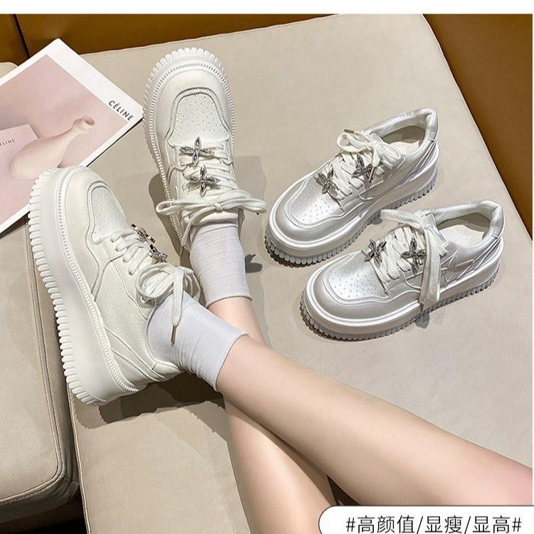 Fashion Shoes Women Casual Sneakers Platform Woman-shoes Tennis Female Heels Thick Sole Roses Trainers Fashion 2024 Rubber Microfiber