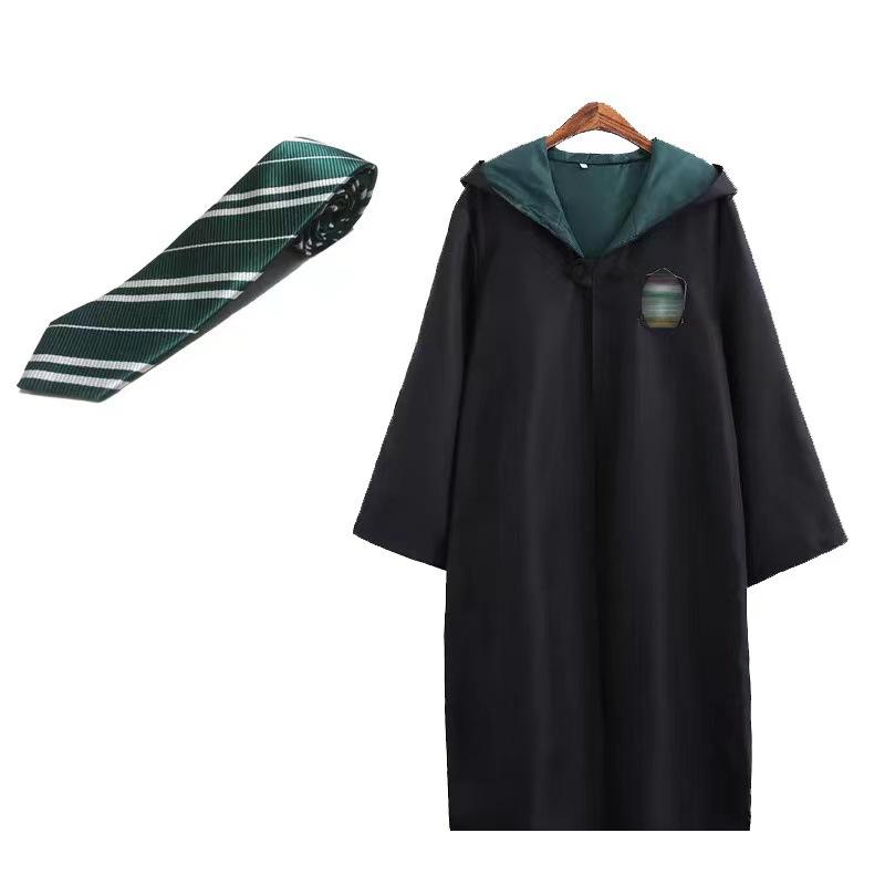 

Костюм Гарри Одежда Магическая мантия Костюм Академии Поттера Костюм Кос Костюм Школы Хогвартс Комплект Периферийная мантия волшебника 145 белый/зелёный