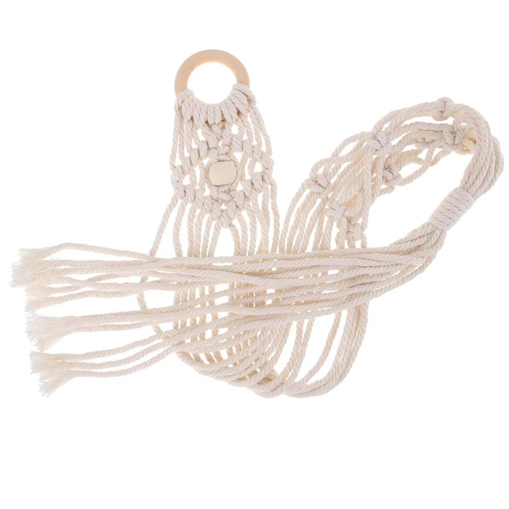 White Flower Pot Mesh Bag Woven String Instrument Accessory Stand Storage Bag  Guitar Storage