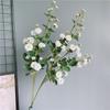 1Pcs White Pastoral Garden Tiny Rose Silk Artificial Flowers Living Room Decoration Modern Style Decorative