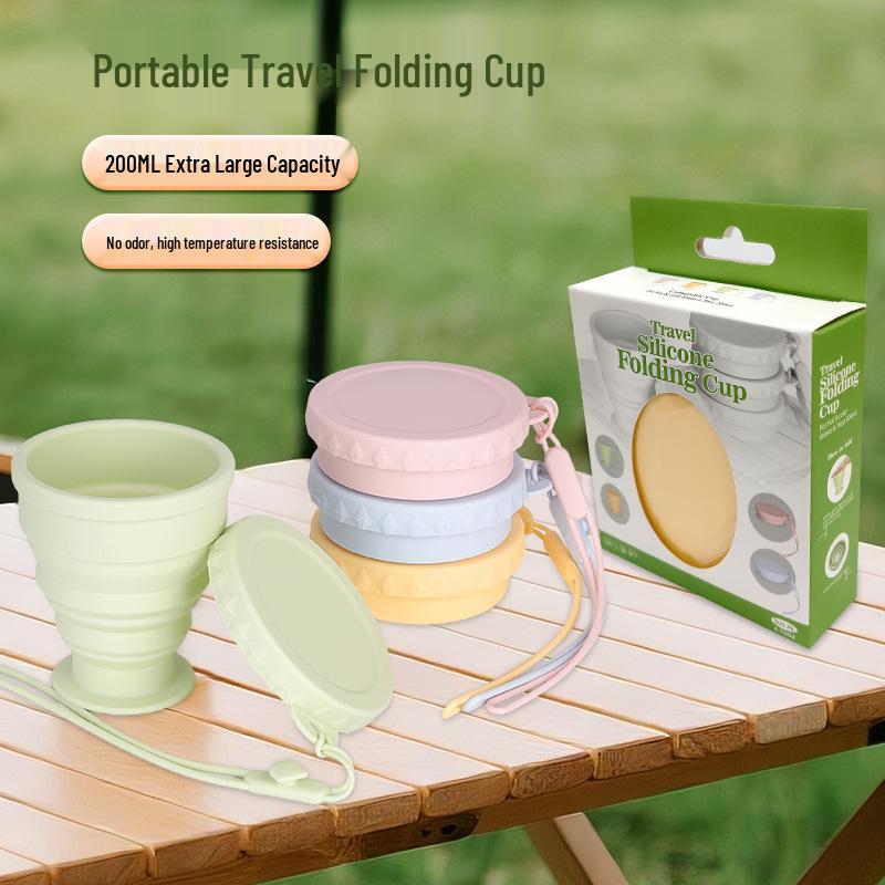 Portable Silicone Collapsible Travel Cup - Food Grade, Versatile for Outdoor Use: Water, Mouthwash, Coffee