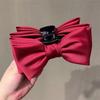 1pcs Fashion Big Bow Hair Claw Clips for Women Hairclips Girls Large Hair Crab Black Hair Clamp White Hairpins Hair Accessorie