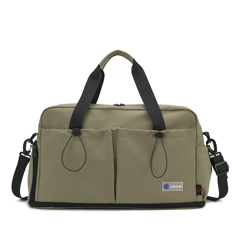 Dry and wet separation fitness bag, male and female couples short business trip travel bag, expandable simple casual storage duffel bag
