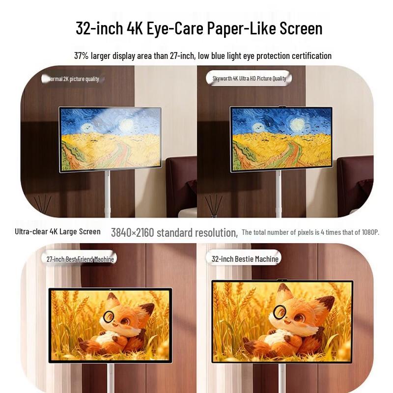 Skyworth N20Ultra 32-inch 4K AI Touchscreen Mobile Smart Display (CN Version)