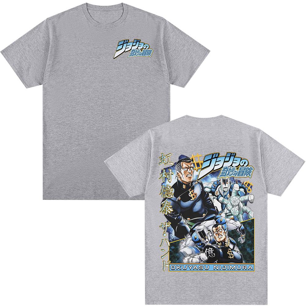 Anime JoJo Bizarre Adventure Okuyasu Nijimura Tshirt Men Women Clothing Cotton Casual Fashion Oversized Short Sleeves T Shirt