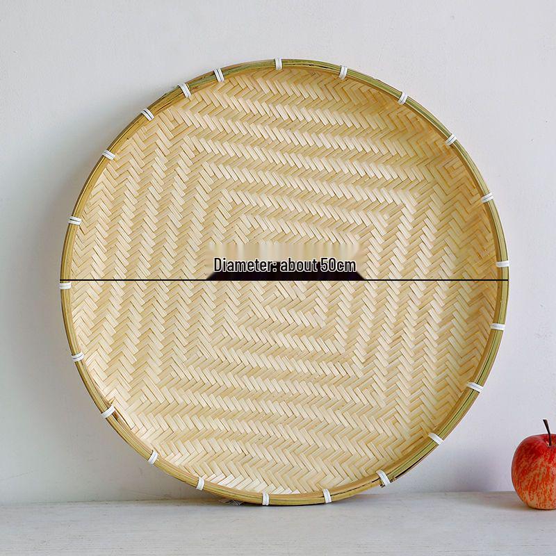 

Large Bamboo Vegetable Drying Basket with Net – Extra Large Woven Tray