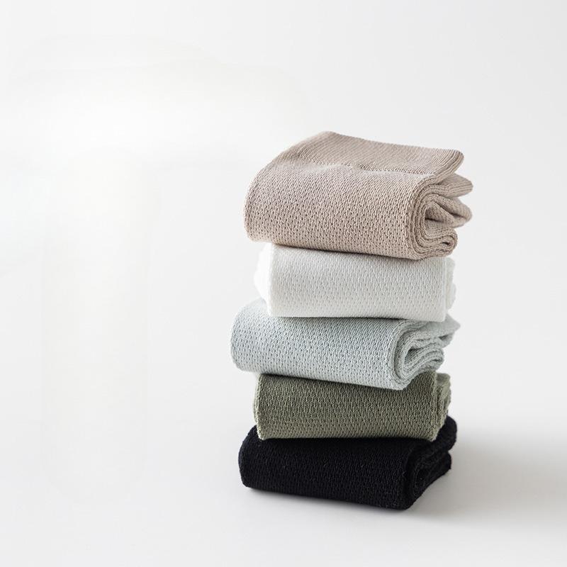 Men's Mid-calf Socks, Summer Thin Pure Cotton Business Socks, Spring and Autumn Men's Anti-odor and Sweat-absorbing Combed Cotton Socks
