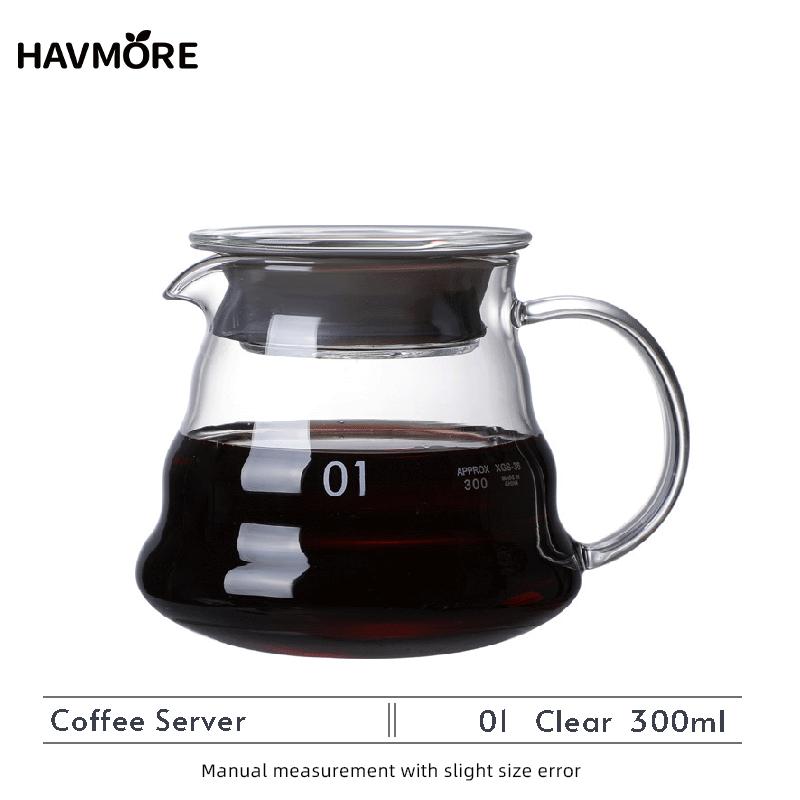 Clear Borosilicate Glass Espresso Barista Pour Over Coffee Maker Server Dripper Accessories Tools
