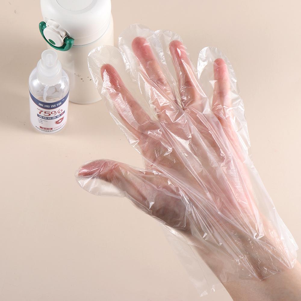 Polyethylene Kitchen Vegetable Fruit Avoid Direct Touch Disposable Gloves Catering Plastic Clear