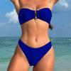 1011 Hot Selling Sexy Bikini Three-piece Swimsuit Women's European and American Popular Beach Tether Bikini Swimsuit