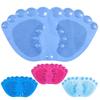 with Suction Cups Shower Floor Mat Toe Shape Foot Pedal Bathroom Rug Bathroom Anti-slip Mat  Bath