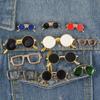 Multicolor Jewelry Enamel Pins Shirt Suit Accessories Brooch Collar Pins Badge Glasses Brooch