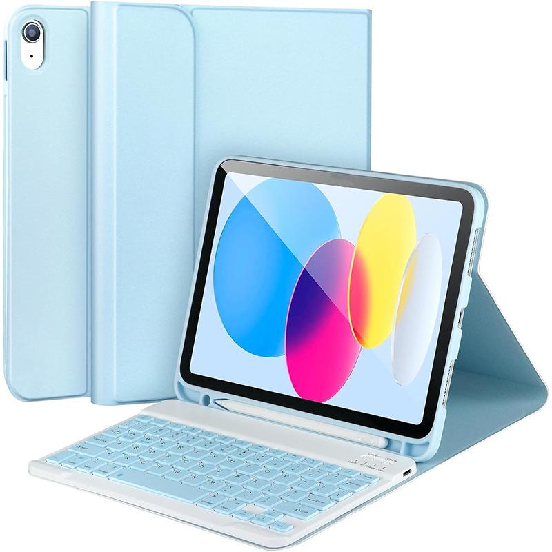 Capa Protetora para iPad Air 76 10.9" com Teclado Bluetooth Magnético Destacável e Compartimento para Caneta - Capa de Couro