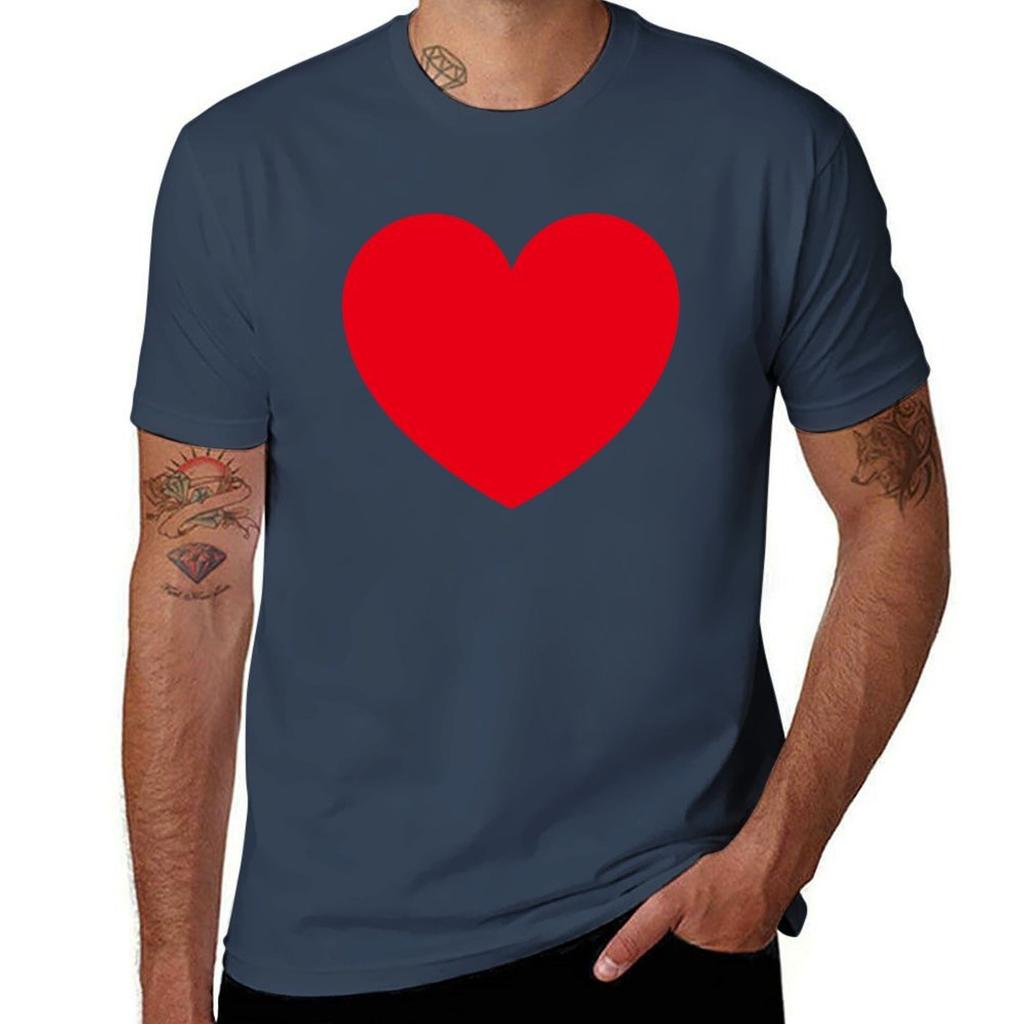 Red Heart Tshirt Soft Antishrink Cotton Tee