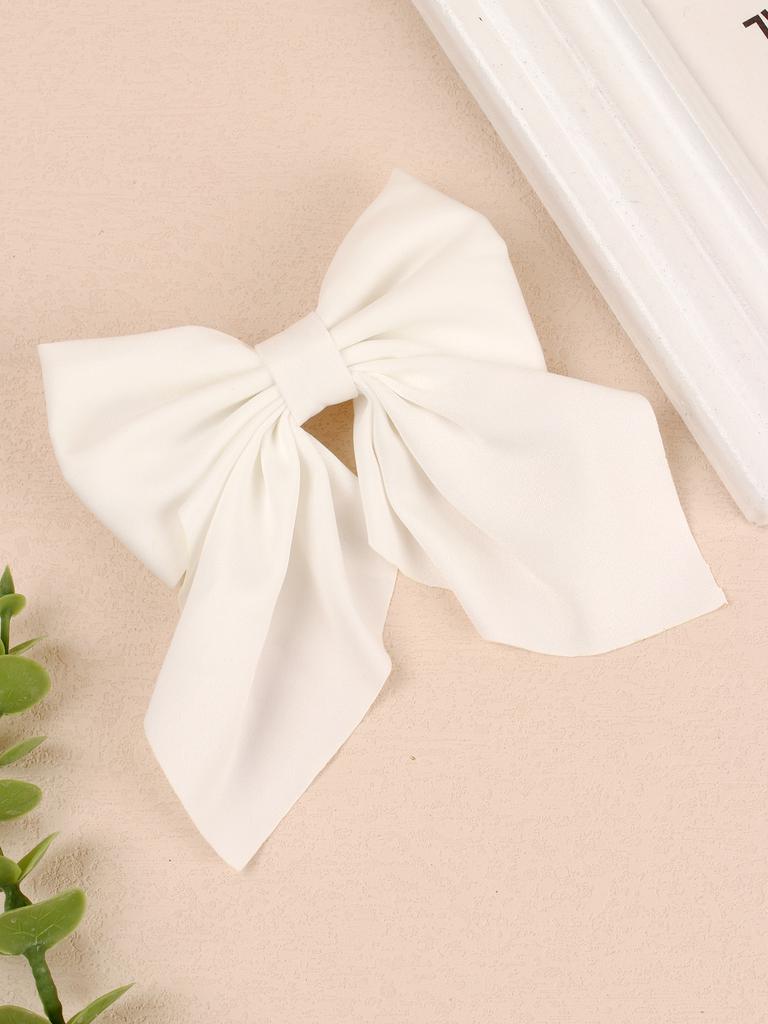 New Large Bows Hair Clip Solid Chiffon Hairpins for Girls Long Ribbon Hair Bow  Kids Barrettes Children Fashion Hair Accessories