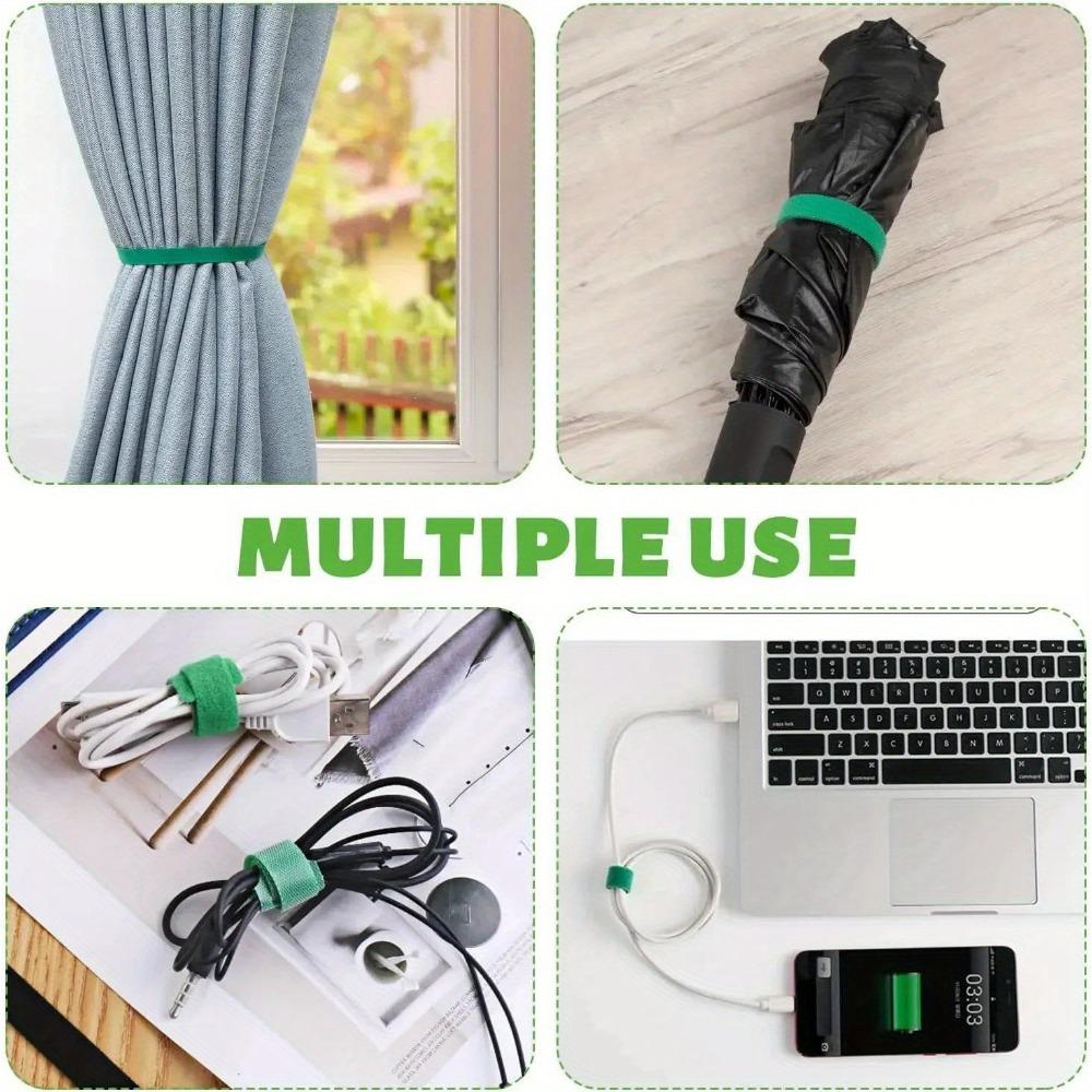 5rolls Reusable Nylon Plant Ties Green Garden Plant Bandage Cable Ties Self Adhesive Plant Fastener Tape for Plants Garden Home