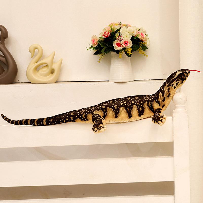 Simulierte Eidechsenpuppe Plüschtier Grüne Eidechse Chamäleonpuppe Junge Beruhigende Stoffpuppe