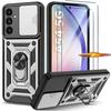 Protective Case - BOOLING - Samsung Galaxy A54 5G - Rigid - Silver - 2 Tempered Glass