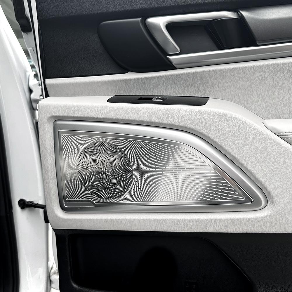 For Kia Telluride 2020-2026 Accessories Stainless Steel Black Silver Audio Car Door Speaker Loudspeaker Frame Trim Cover LHD/RHD