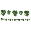 Luau Party Decorations Leaf Garland Artificial Palm Leaves Banner Monstera Fake Leaves for Hawaiian Party Wedding Decoration 9.1 Ft
