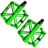 Komorebiya Bicycle Pedals, Aluminum Alloy Pedals for Mountain Bikes and Road Bikes, Set of 2, Non-Slip, Lightweight, Durable, OD06 (Light Green)