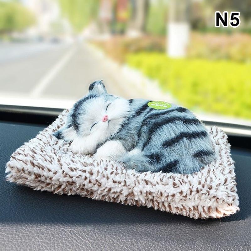 Kawaii Simulation Sleeping Cat Stuffed Animals Display Mold Portable Fake Cat Kittens Doll Ornaments Decoration Kids Plush Toys