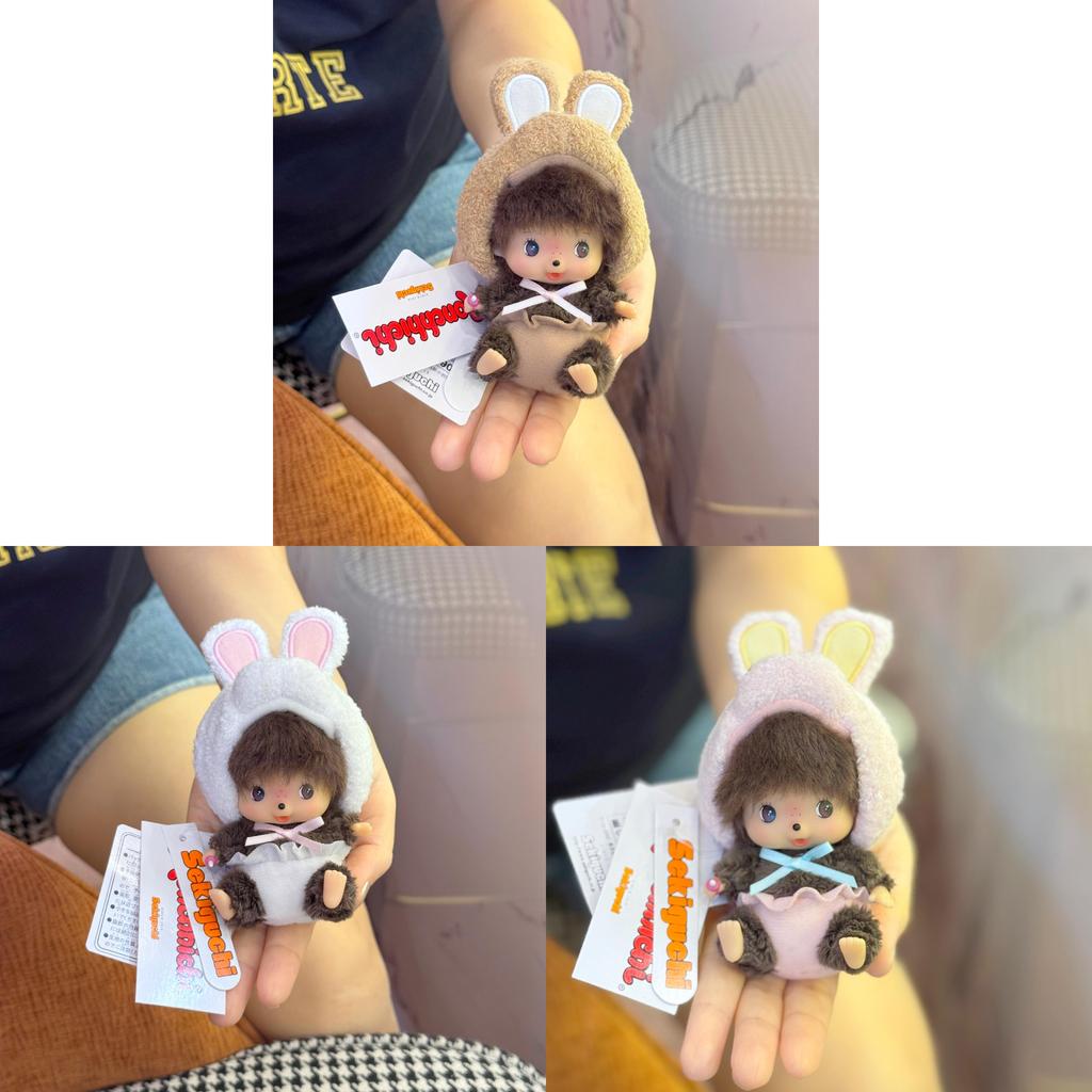 Monchhichi Mini Rabbit Plush Toy With Silicone Fill For Kids And Collectors