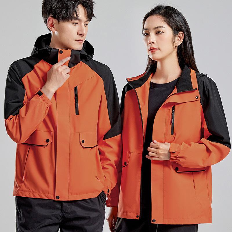 Unisex Windproof Embroidered Team Jacket for Men Women Hiking Workwear Travel Outdoor Jackets