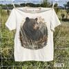 Vintage Grizzly Bear Graphic Comfort Tee Animal Shirt
