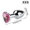 Rose Gold Heart Shape Crystal Metal Anal Beads Butt Plug Prostate Massager Stimulator Adult Gay Products Sex Toy For Female Male