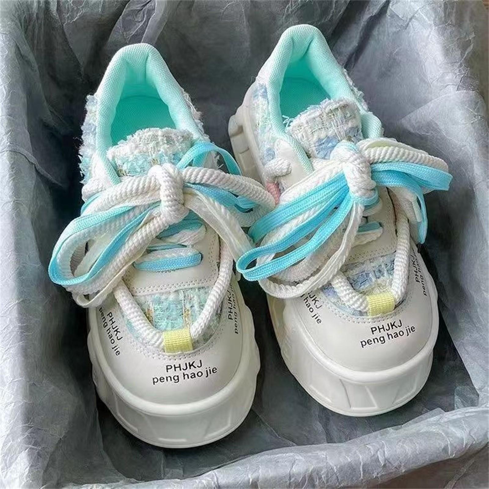 

Женская мода, новые универсальные повседневные нескользящие туфли на толстой подошве 40 синий