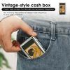 Metal Card Holder for Men Stainless Steel Ultra-thin Vintage Cash Bank Card Case Storage Mini Anti-theft Wallet