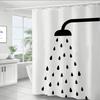 Stylish Black and White Polka Dot Waterproof Shower Curtain – Perfect for Adding a Modern and Playful Touch To Your Bathroom