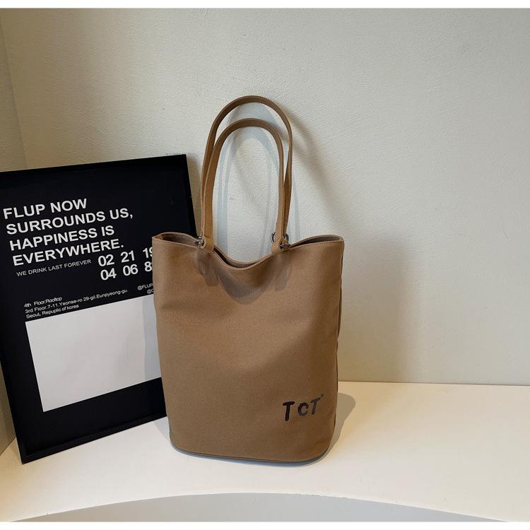 

Bag Women s Korean Edition 2025 New Shoulder Large Capacity Versatile Letter Cloth Bag Holiday Leisure Portable Tote Bag