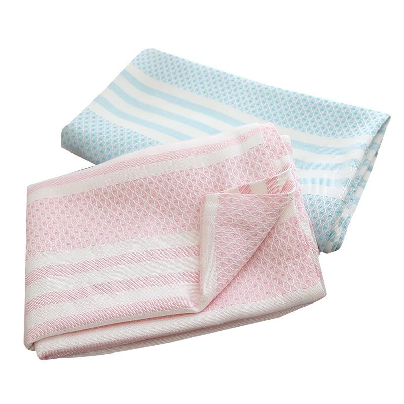 GPPNKC Summer Ice Silk Striped Baby Blanket