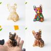 Hundefigur aus Kristallharz im modernen, minimalistischen Design – perfekt für die Dekoration von Zuhause oder Büro – Geschenkidee