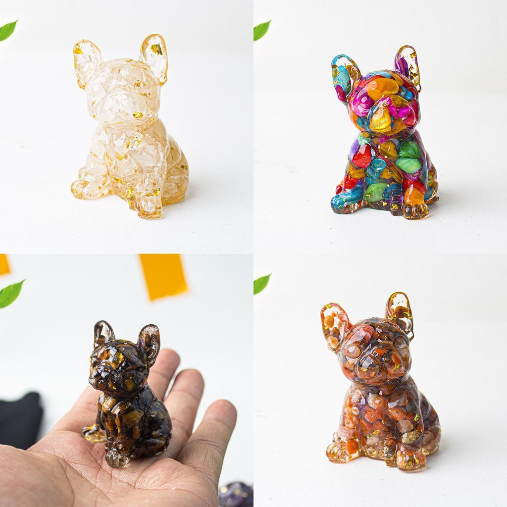 Hundefigur aus Kristallharz im modernen, minimalistischen Design – perfekt für die Dekoration von Zuhause oder Büro – Geschenkidee