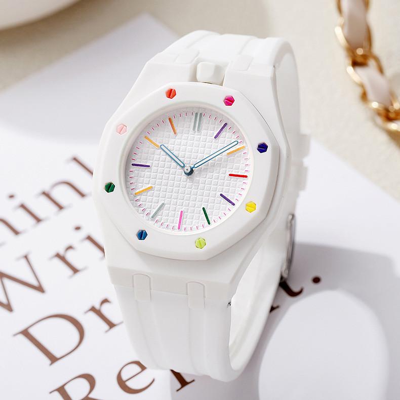 Mens Octagonal Quartz Watch With Silicone Strap For Fashion And Casual Wear