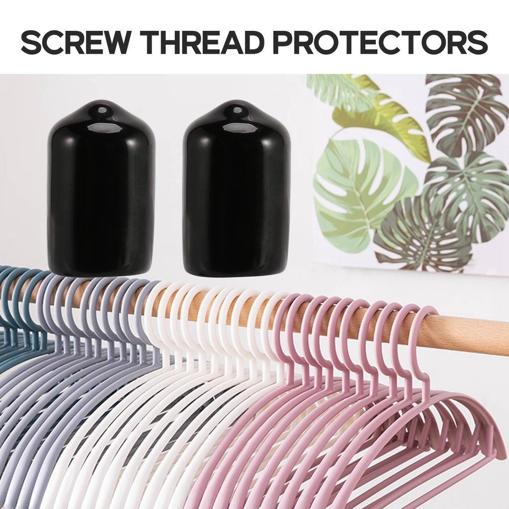 A60zrubber End Caps ID PVC Round Tube Bolt Cap Cover Screw Thread Protectorsmay