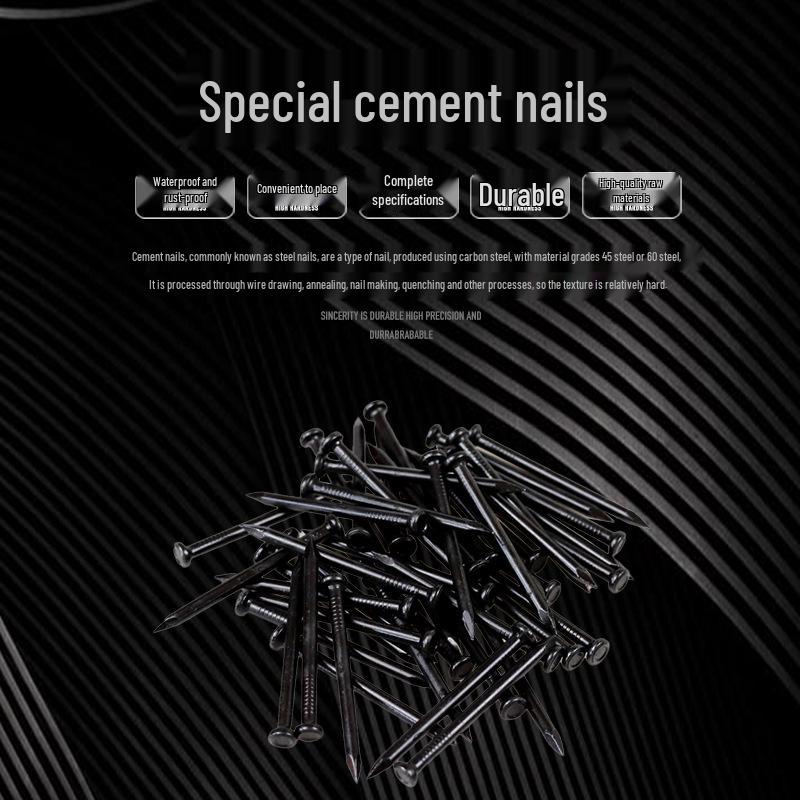 High-Strength Black Cement Steel Nails for Wall Tiles and Concrete