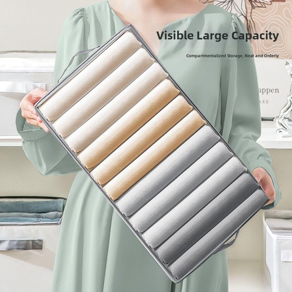 Solid Color Clothing Storage Box Foldable Wardrobe Organizer Practical Clothes Organizer  Closet