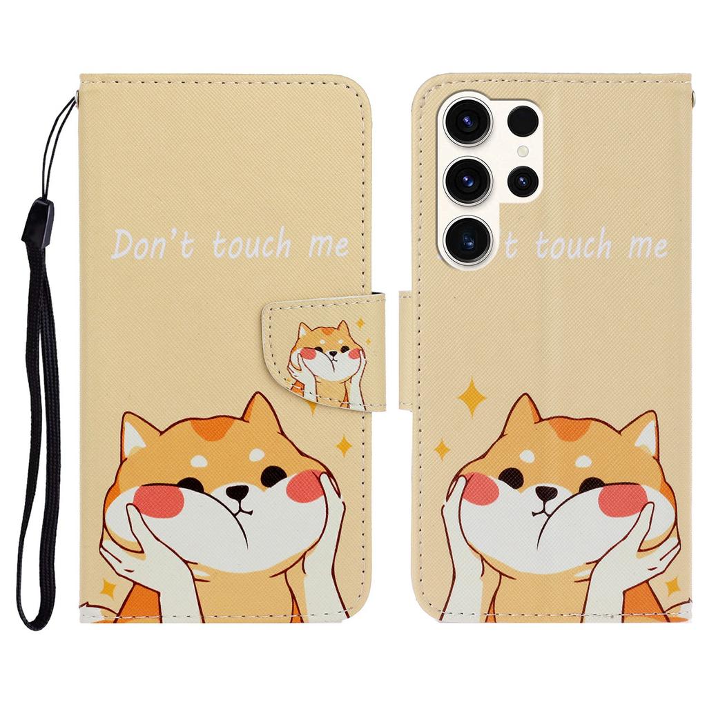 For Samsung Galaxy S25 Ultra Case Pattern Printing Protective Leather Folio Phone Cover