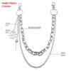 Punk Rock Waist Chain Metal Pants Belt Chains Fashion Pendant Pant Chain  for Men Women