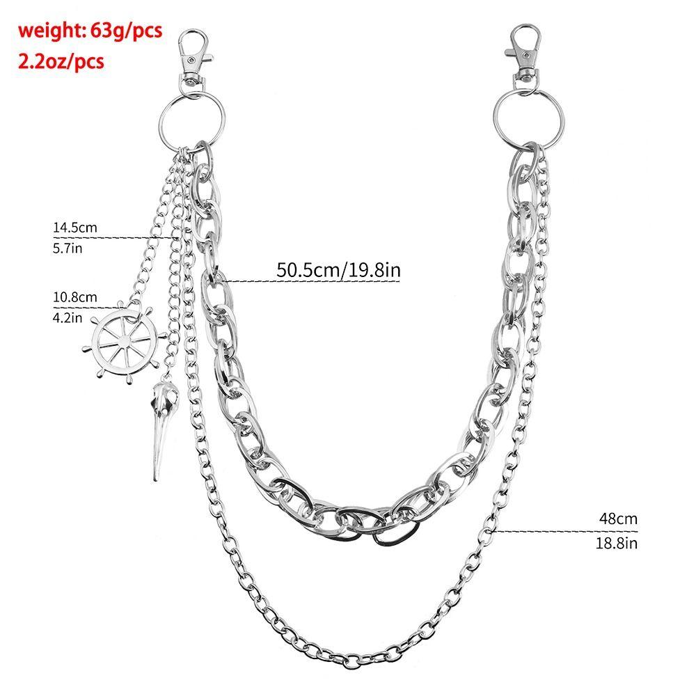 Punk Rock Waist Chain Metal Pants Belt Chains Fashion Pendant Pant Chain  for Men Women