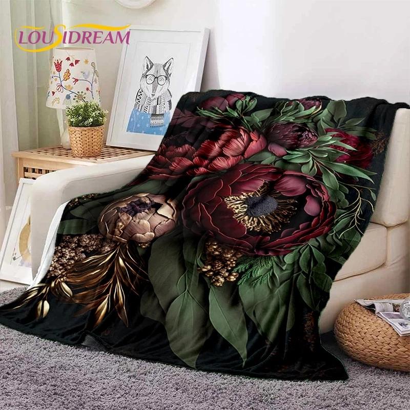 Traum Sonnenblumen Nordische Gänseblümchen Weiche Flanelldecke für Bett Schlafzimmer Sofa Picknick, Tagesdecke zum Zudecken Outdoor Freizeit Nickerchen Geschenk