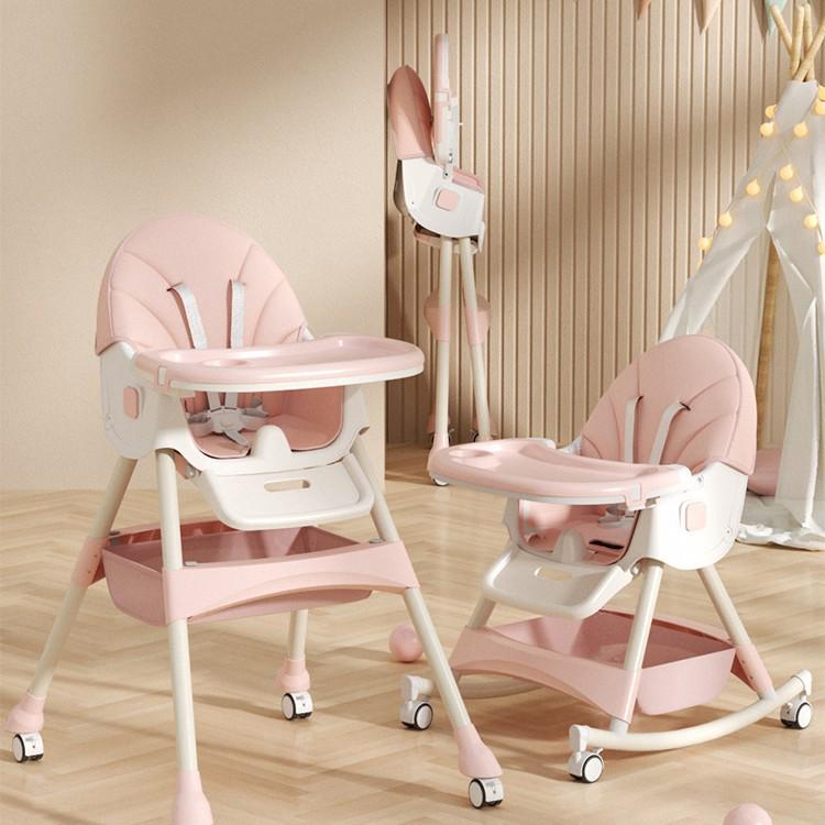 Multifunctional Foldable Baby High Chair for Infants: Convenient Eating and Table Seat