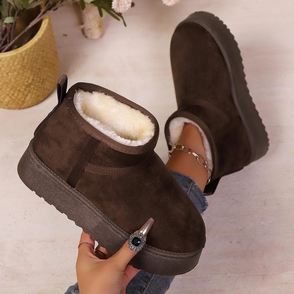 Fashion Shallow Low-cut Warm Comfortable Shoes Women Fashion Short Shoes 2025 New Winter Warm Boots Fur Ladies Snow Boots